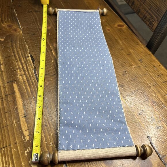 Handmade Cross Stitch Wall Hanging, WELCOME, Americana, Heart , Patriotic - Picture 4 of 5